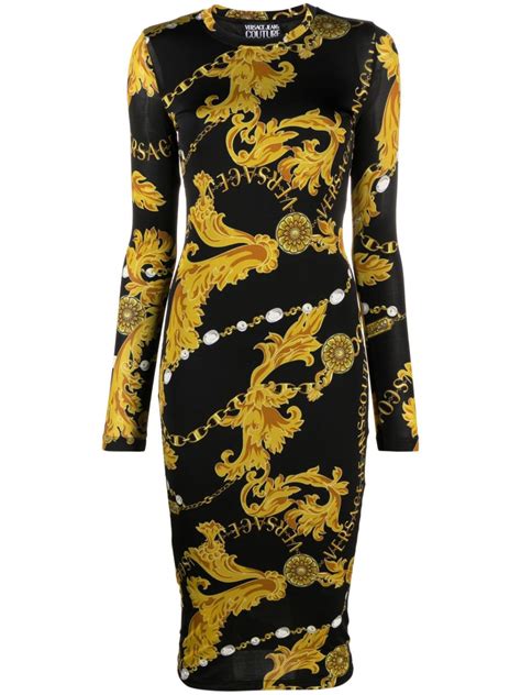 versace jeans couture floral printed dress|Versace Jeans Couture outlet usa.